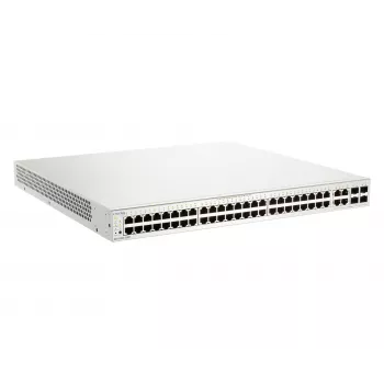 D-Link 52-porttinen Gigabit PoE+ Nuclias Smart Managed -kytkin, 4x 1G Combo -portti, 370W