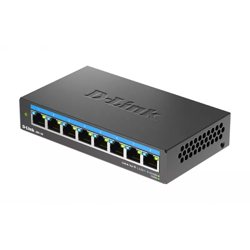 Hallitsematon kytkin D-Link DMS-108/E 8-porttinen 2.5G Ethernet 40 Gbit/s