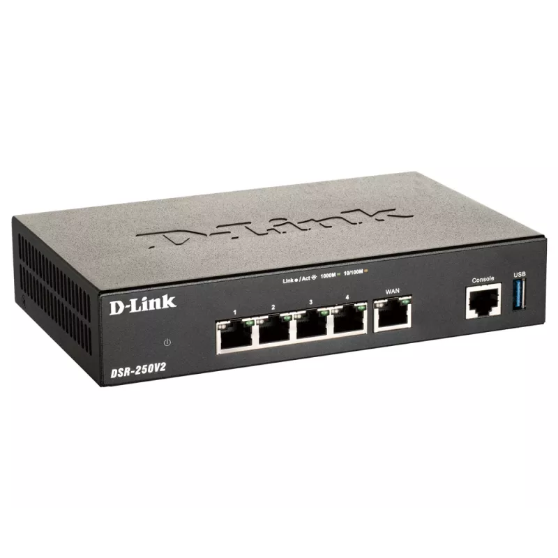Pöytäreititin D-Link DSR-250V2 langaton Gigabit Ethernet musta