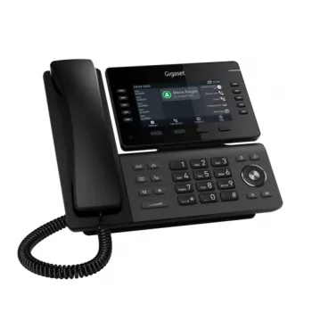 Desk DECT VoIP -puhelin Gigaset P850W IP PRO – TFT-näyttö, PoE, johdollinen ja johdoton luuri, musta