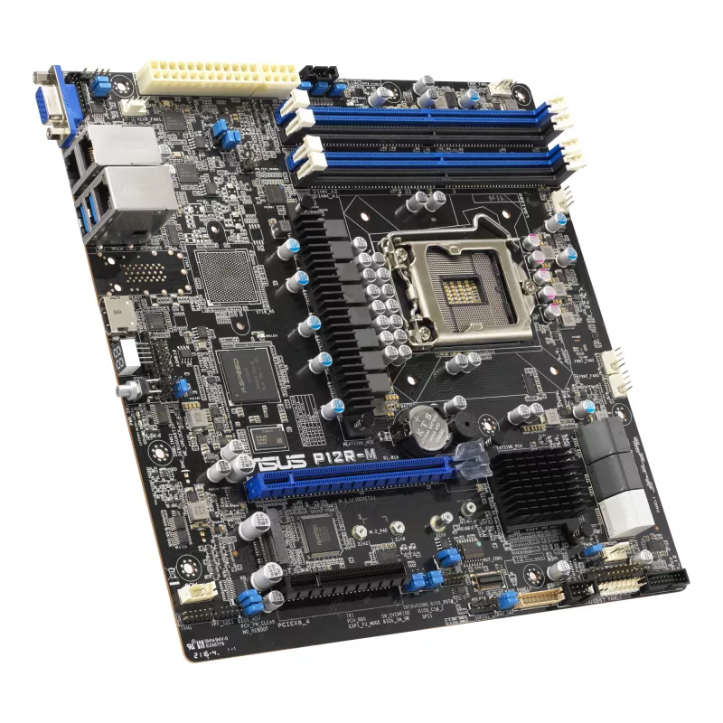 ASUS P12R-M palvelimen emolevy, micro ATX, LGA 1200, Intel C252