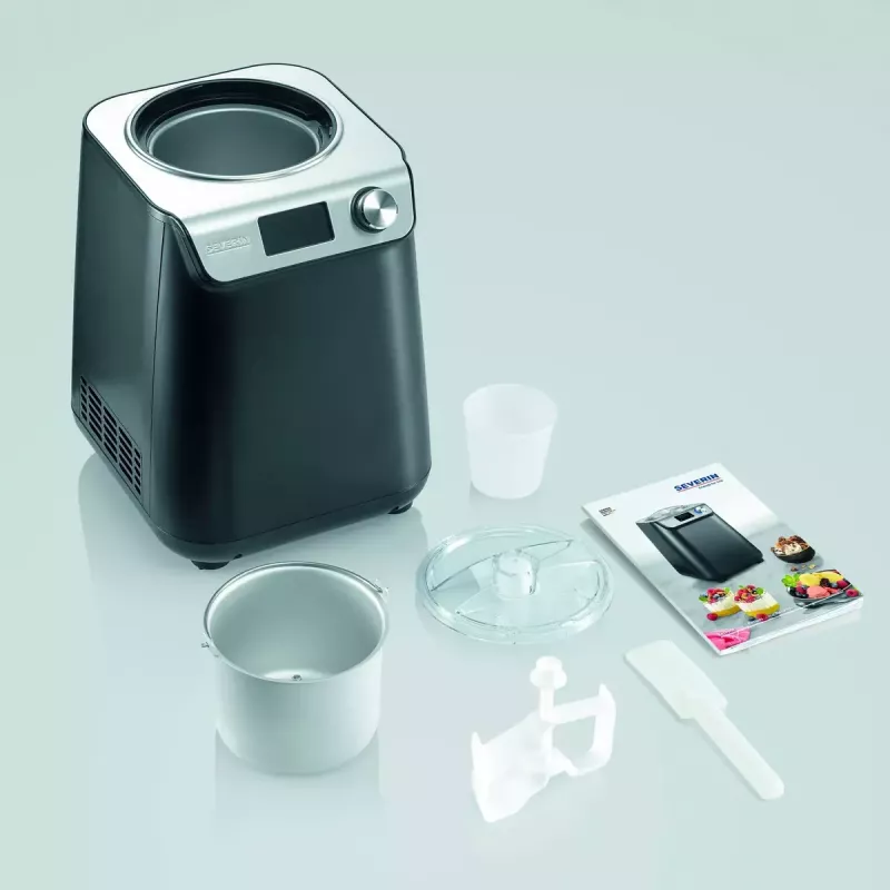Jäätelökone Severin EZ 7407 1,2 L 135 W musta ruostumaton teräs