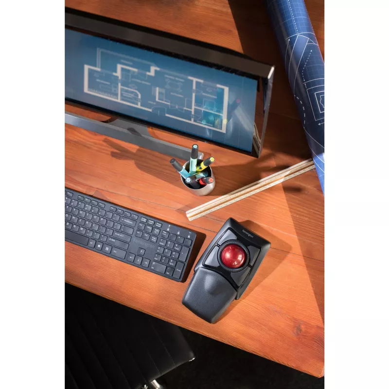 Kensington Expert hiiri langaton trackball, molempikätinen, optinen, RF Wireless + Bluetooth, 400 DPI, musta