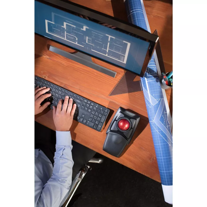 Kensington Expert hiiri langaton trackball, molempikätinen, optinen, RF Wireless + Bluetooth, 400 DPI, musta