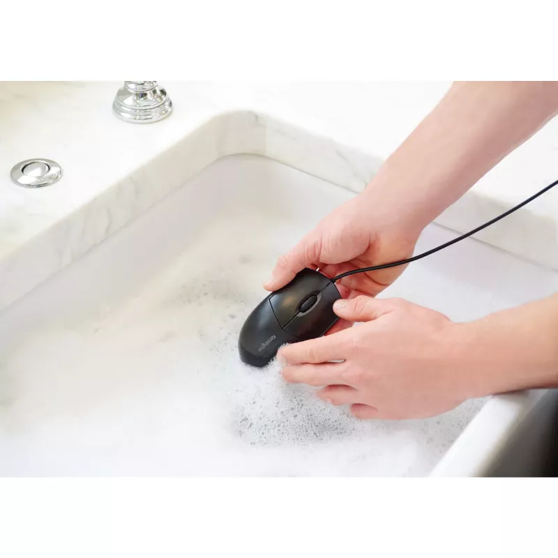 Kensington Pro Fit langallinen pestävä hiiri, molempikätinen, optinen, USB, 1600 DPI, musta