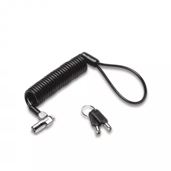 Kensington NanoSaver Portable Keyed kannettavan tietokoneen lukko, 2,3 m, Kensington, avain, hiiliteräs, musta, hopea
