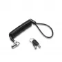 Kensington NanoSaver Portable Keyed kannettavan tietokoneen lukko, 2,3 m, Kensington, avain, hiiliteräs, musta, hopea
