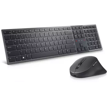 DELL KM900 näppäimistö-hiiri-sarja Office RF Wireless + Bluetooth QWERTZ saksa grafiitti