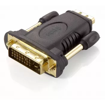 Equip DVI-D Dual Link - HDMI -adapteri, DVI (24+1), HDMI A, musta