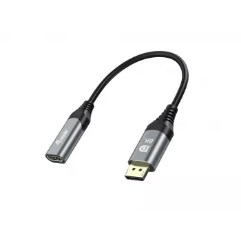 Equip DisplayPort 1.4 - HDMI -adapteri 8K 60Hz 0,15 m