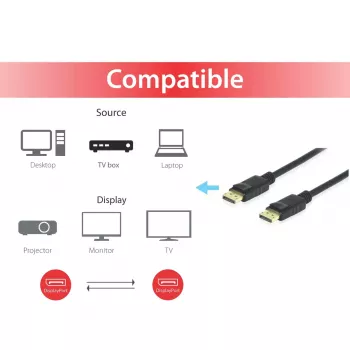 Equip DisplayPort 1.4 -kaapeli, 10 m, 8K/60Hz