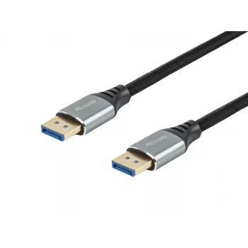 Equip DisplayPort 2.1 Premium -kaapeli, 3,0 m, 16K/60 Hz, 54 Gbit/s