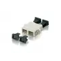 Equip SC kuitu-adapteri/kytkin, OM1/OM2, SC, beige, monimuoto, 7 g, 12 kpl