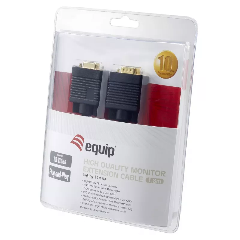Equip HD15 VGA -jatkokaapeli, 1,8 m
