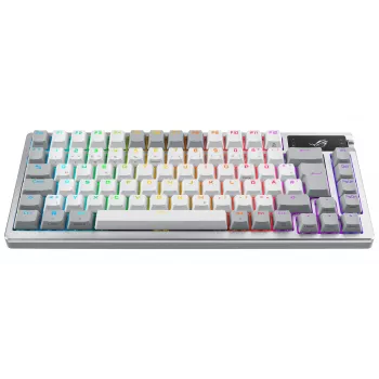 ASUS ROG Azoth valkoinen näppäimistö pelikäyttöön USB + RF Wireless + Bluetooth QWERTZ saksa