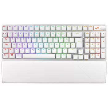 ASUS ROG Strix Scope II 96 Wireless -näppäimistö pelikäyttöön USB + RF Wireless + Bluetooth QWERTZ saksa valkoinen