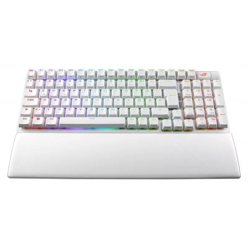 ASUS ROG Strix Scope II 96 Wireless -näppäimistö pelikäyttöön USB + RF Wireless + Bluetooth QWERTZ saksa valkoinen