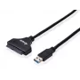 Equip USB 3.0 - SATA sovitin, musta, 5 Gbit/s, CE, 50 mm, 9,5 mm, 550 mm