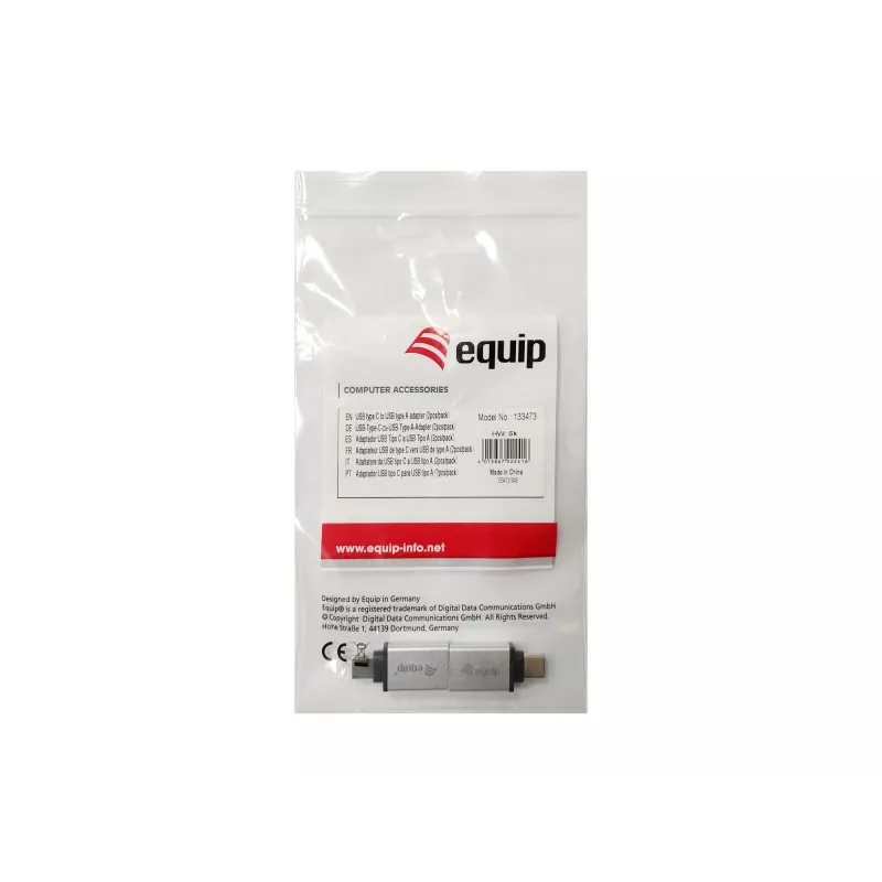 USB Type-C - USB Type-A -adapteri Equip 133473