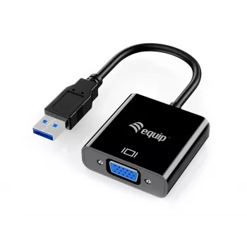 Equip USB 3.0 - VGA -adapteri, 3.2 Gen 1 (3.1 Gen 1), USB Type-A, VGA (D-Sub) -lähtö, 1920 x 1080 pikseliä