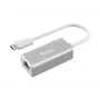 Equip USB Type-C - RJ45 Gigabit -verkkoadapteri, kaapeloitu, USB Type-C, Ethernet, 1000 Mbit/s, hopea