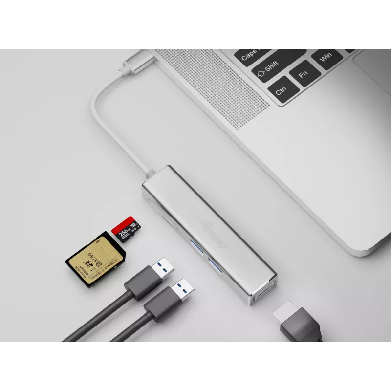 Equip USB-C 5-in-1 -monitoimiadapteri