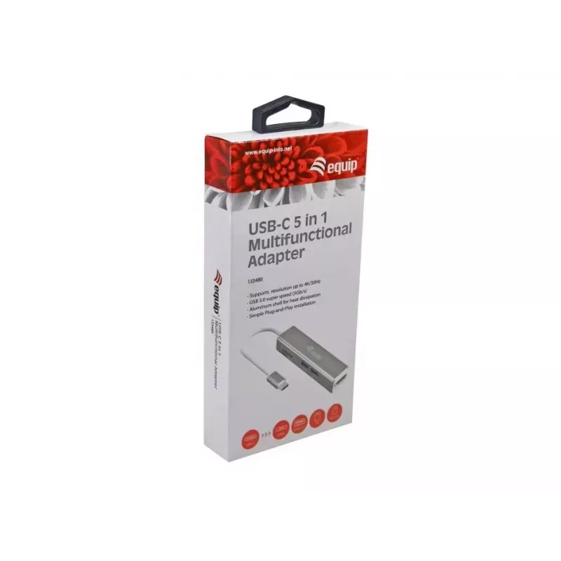 Equip USB-C 5-in-1 -monitoimiadapteri