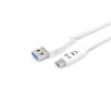 Equip USB 3.2 Gen 1 Type-C - A -kaapeli, M/M, 1 m, 1 m, USB A, USB C, USB 3.2 Gen 1 (3.1 Gen 1), 5 Gbit/s, valkoinen