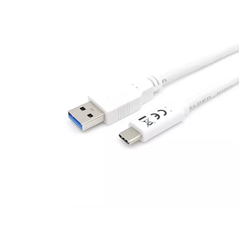 Equip USB 3.2 Gen 1 Type-C - A -kaapeli, M/M, 1 m, 1 m, USB A, USB C, USB 3.2 Gen 1 (3.1 Gen 1), 5 Gbit/s, valkoinen