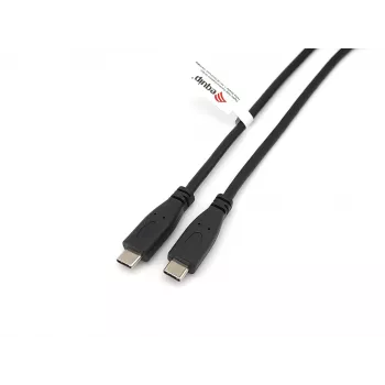 Equip USB 2.0 Type-C - C, M/M, 2,0 m, 2 m, USB C, USB C, USB 2.0, 0,48 Gbit/s, musta