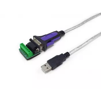 Equip USB-A - sarjaportti RS-422/485 DB9 -adapterikaapeli, harmaa, 1,5 m, USB Type-A, DB-9, uros, uros