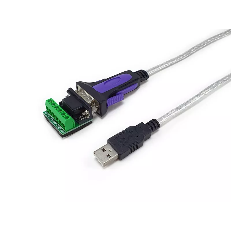 Equip USB-A - sarjaportti RS-422/485 DB9 -adapterikaapeli, harmaa, 1,5 m, USB Type-A, DB-9, uros, uros