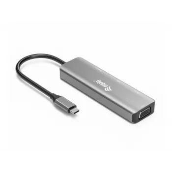 Equip USB-C - HDMI/DisplayPort/VGA/USB-adapteri, USB Type-C, HDMI-lähtö, DisplayPort-lähtö, VGA (D-Sub) -lähtö, 3840 x 2160 pikseliä