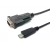 Equip USB-C - sarjaportti DB9 -kaapeli M/M 1,5 m musta