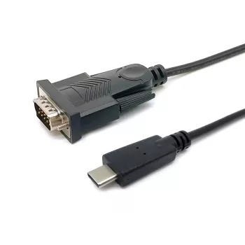 Equip USB-C - sarjaportti DB9 -kaapeli M/M 1,5 m musta