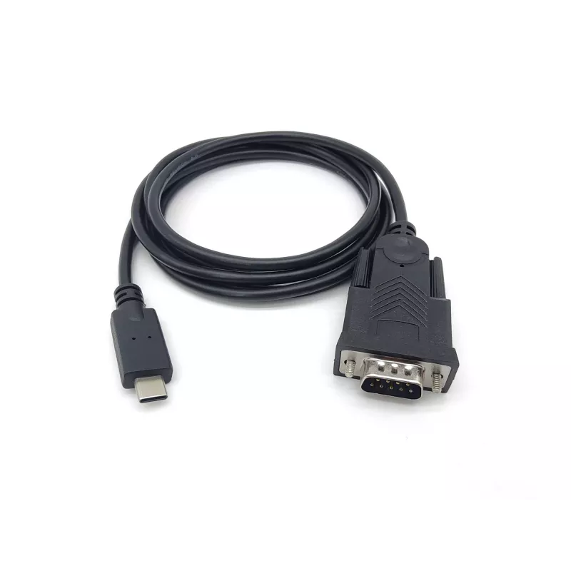 Equip USB-C - sarjaportti DB9 -kaapeli M/M 1,5 m musta