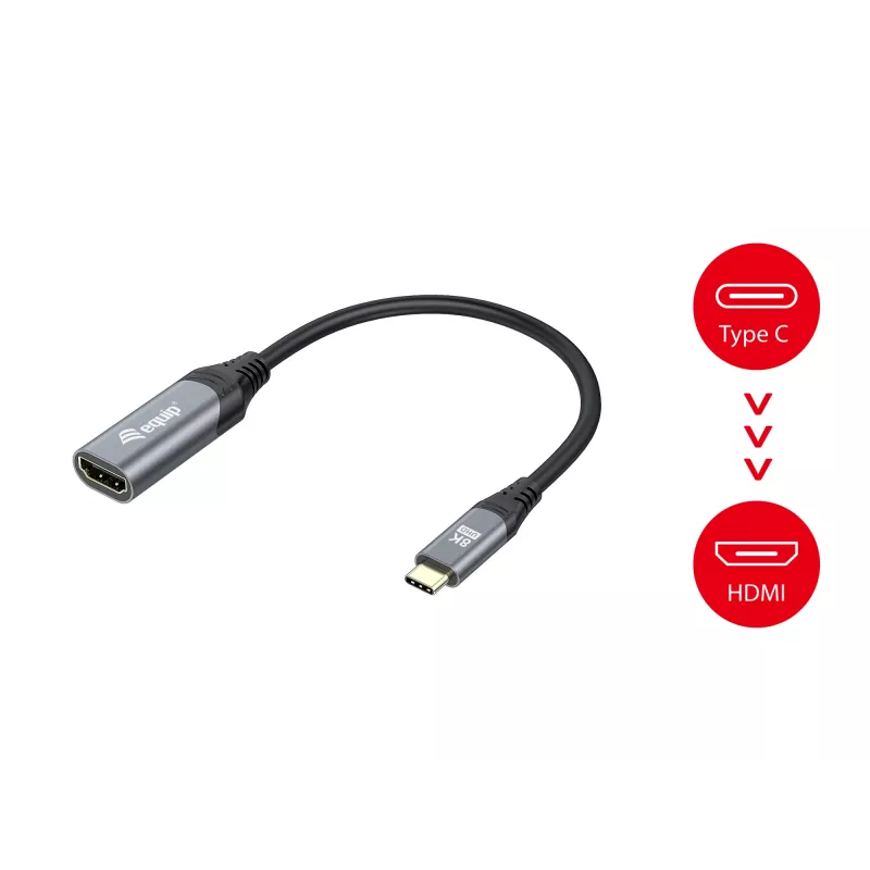 Equip USB-C - HDMI 2.1 -adapteri 8K 30Hz 0,15 m