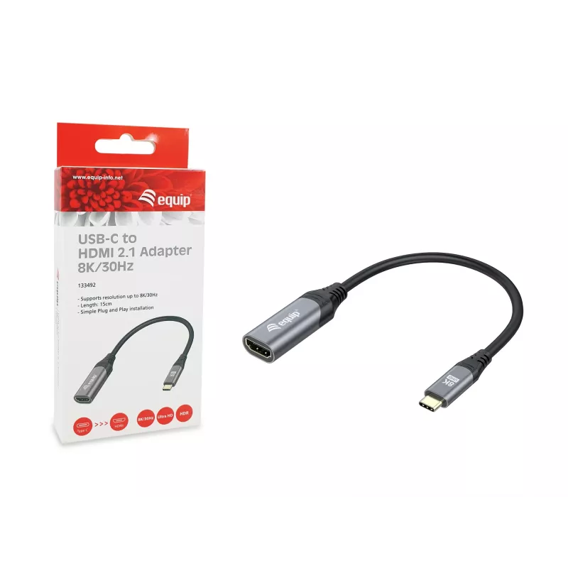 Equip USB-C - HDMI 2.1 -adapteri 8K 30Hz 0,15 m