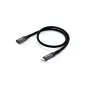 Equip USB 3.2 Gen 2 C - C -jatkokaapeli, M/W, 0,5 m, 4K/60Hz, 10 Gbit/s