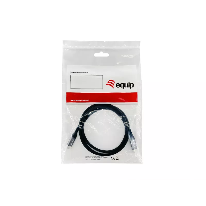 Equip USB 3.2 Gen 2 C - C -jatkokaapeli, M/W, 0,5 m, 4K/60Hz, 10 Gbit/s