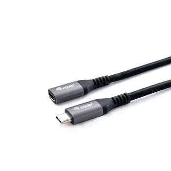 Equip USB 3.2 Gen 2 C - C -jatkokaapeli, M/F, 1,0 m, 4K/60Hz, 10 Gbit/s