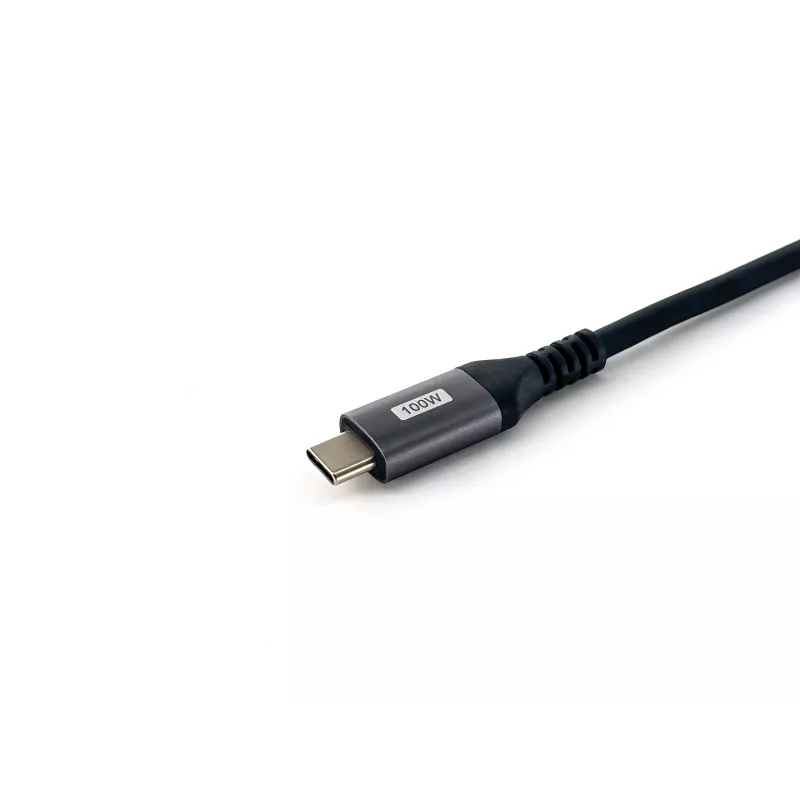 Equip USB 2.0 C - C 90° kulmakaapeli, M/M, 3,0 m, 100 W Emark-piirisarjalla
