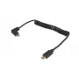 Equip USB 2.0 C - C 90° kulma spiraalikaapeli M/M 1 m musta