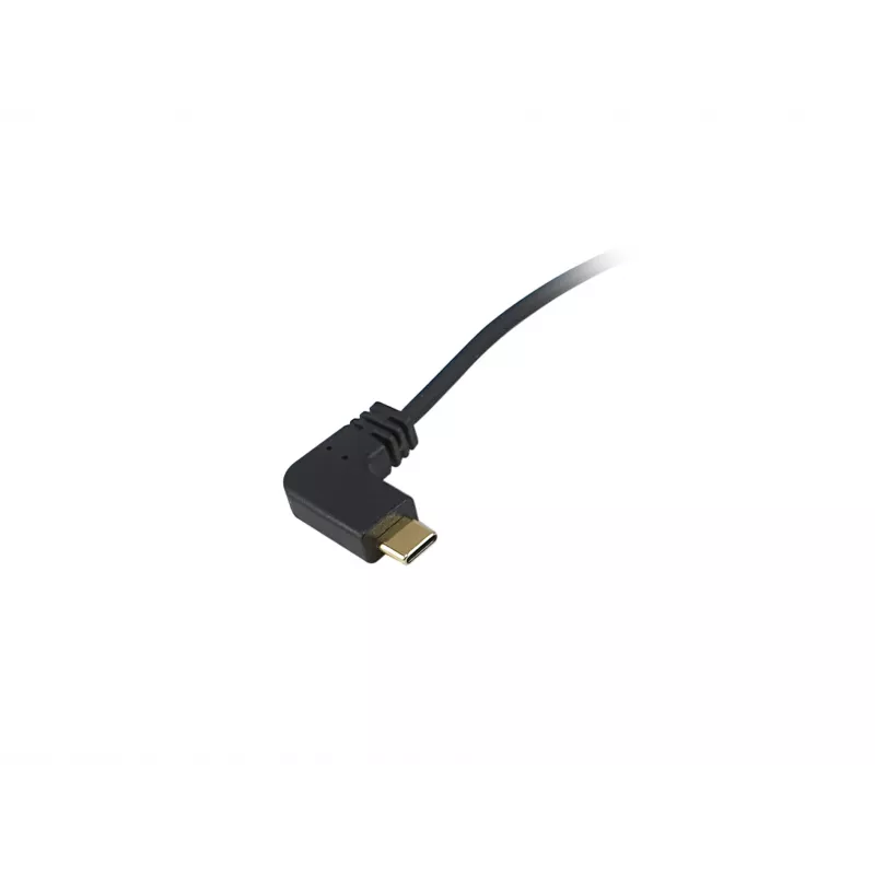Equip USB 2.0 C - C 90° kulma spiraalikaapeli M/M 1 m musta