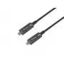 Equip USB-C - C aktiivinen optinen kaapeli, M/M, 5,0 m, PD 60 W, 4K/60 Hz, 10 Gbit/s, video+data+PD