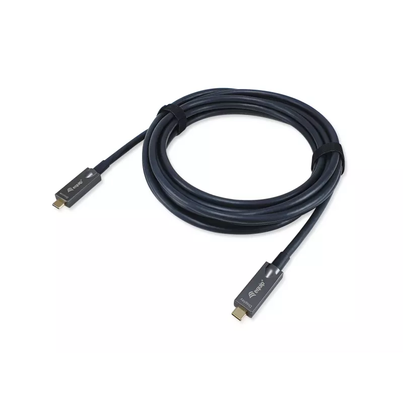 Equip USB-C - C aktiivinen optinen kaapeli, 10 m, 4K/60Hz, video+data+PD