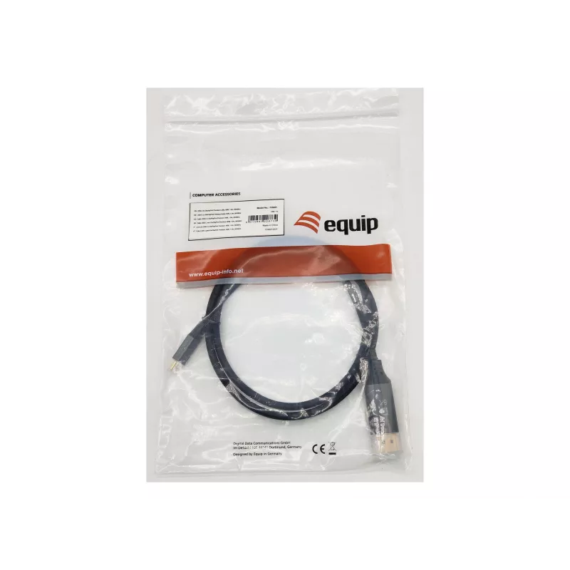 Equip USB-C - DisplayPort -premiumkaapeli, M/M, 1,0 m, 8K/60 Hz