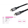 Equip USB 4 Gen 3 C - C -kaapeli, M/M, 2,0 m, PD3.1 240 W, 8K/60 Hz, 40 Gbit/s, musta