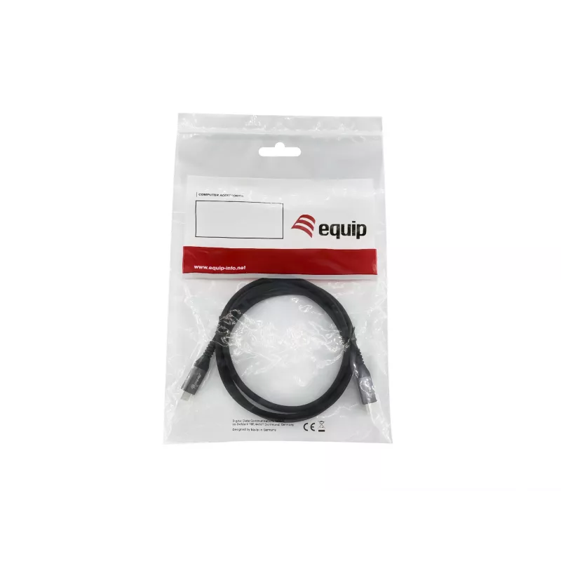 Equip USB 4 Gen 3 C - C -kaapeli, M/M, 2,0 m, PD3.1 240 W, 8K/60 Hz, 40 Gbit/s, musta