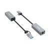 Equip USB-C - 2,5 Gigabit Ethernet -verkkoadapteri (USB-C+A)